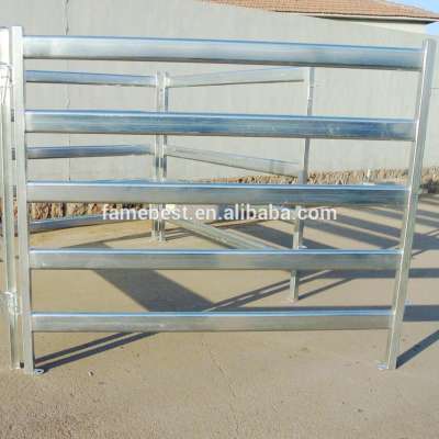 2MM Thickness Heavy Duty Cattle Horse Yard Panel Galvanized Steel 115mm Oval Rails